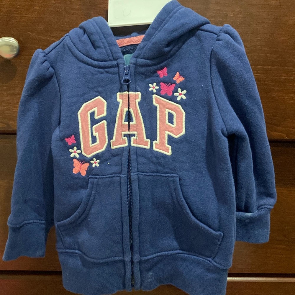 Kids Gap Logo Zip Hoodie and logo sweatpants size 12-18 months